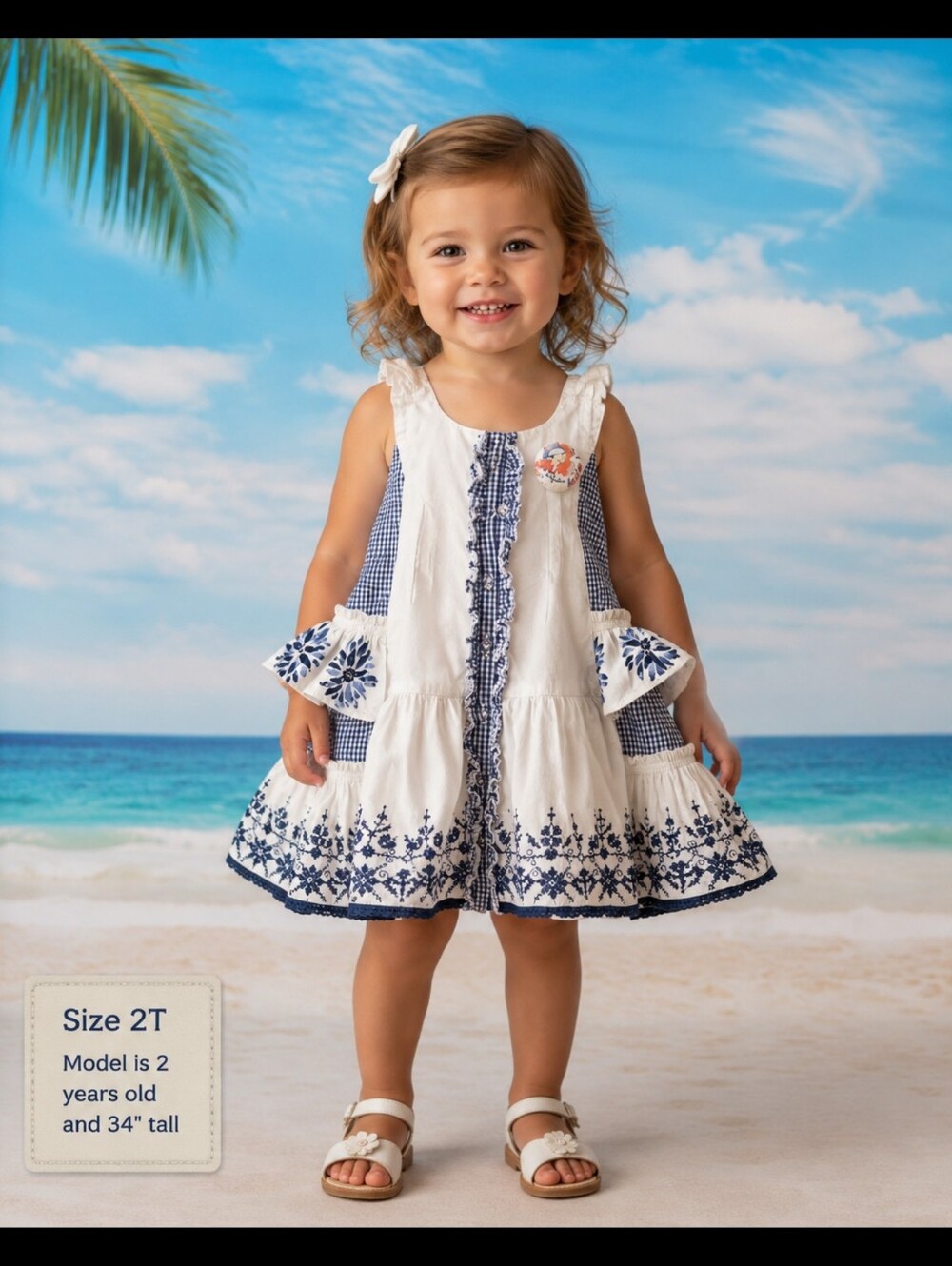 Catimini DESIGNED IN FRANCE Margot le Coquelicot Girl Summer Dress  2T #CB2